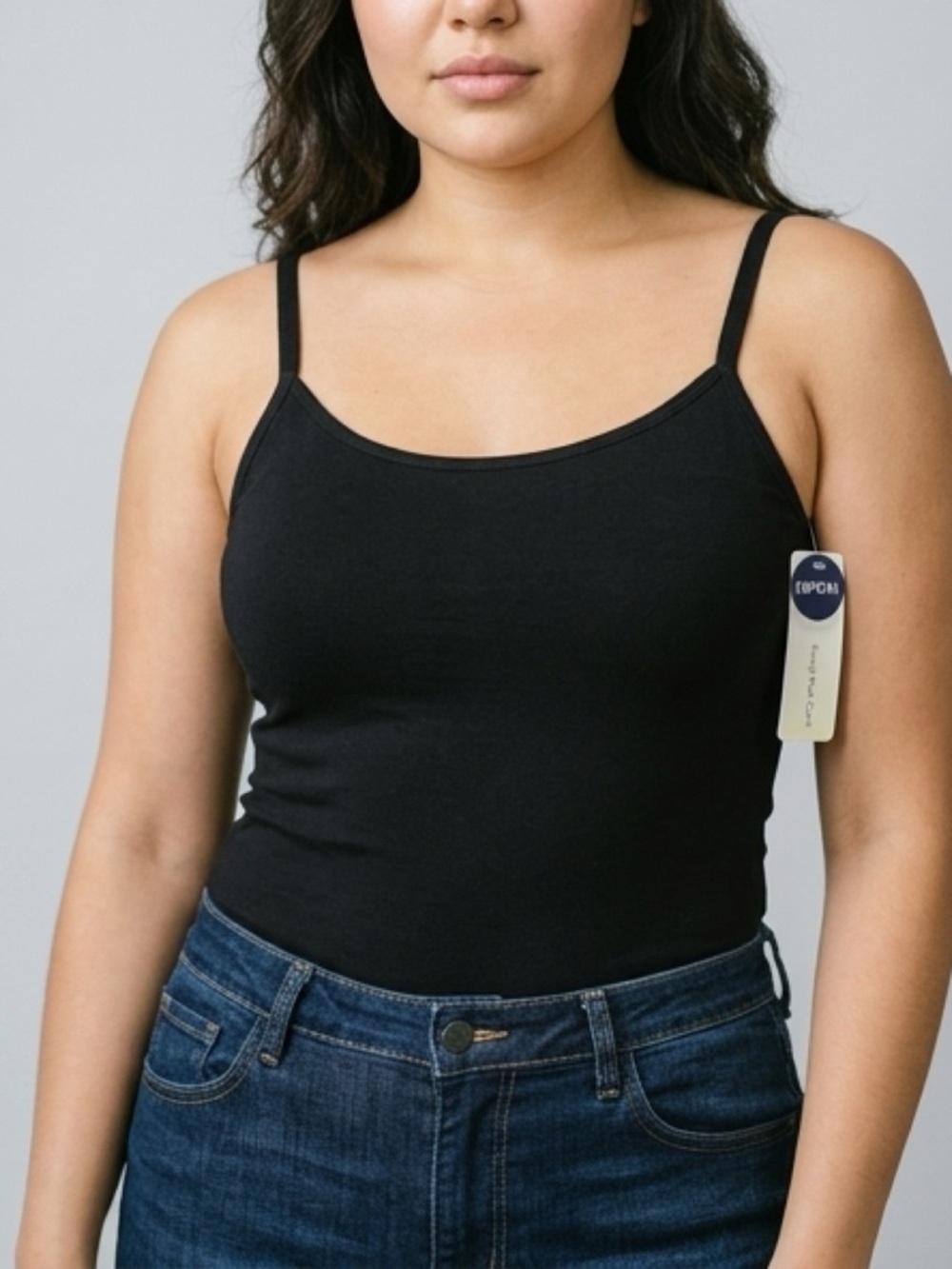 Empetua Scoop Neck‎ Cami Seamless Stretch Shapewear Tank Top - Black - Size XL